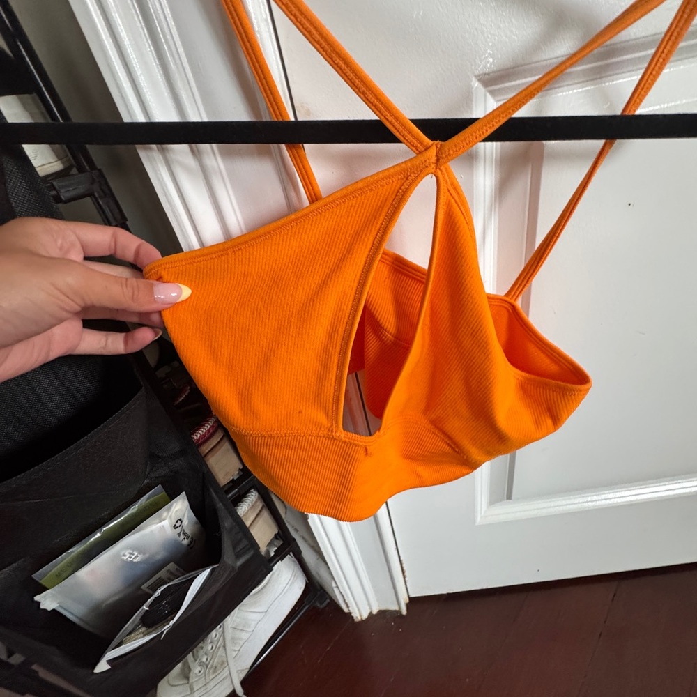 Vibrant Orange Crop Top
